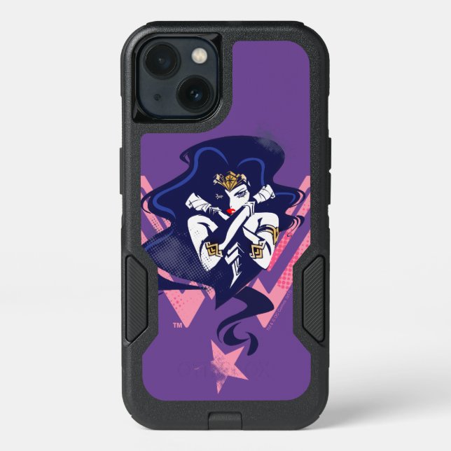Justice League | Wonder Woman & Symbol Pop Art Otterbox iPhone Case (Back)