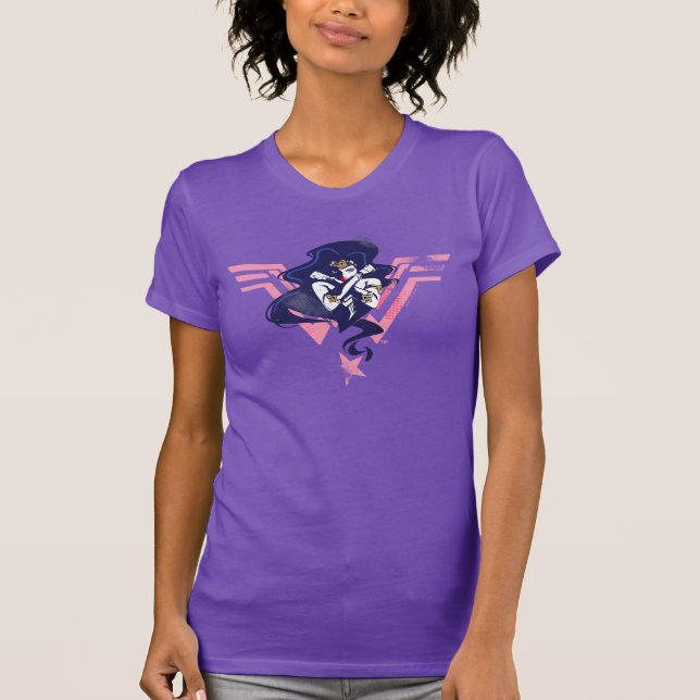 Justice League | Wonder Woman & Symbol Pop Art T-Shirt (Front)