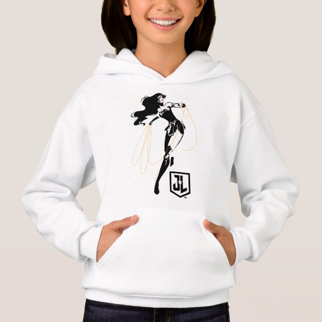 Justice League | Wonder Woman With Lasso Pop Art Hoodie (Front)