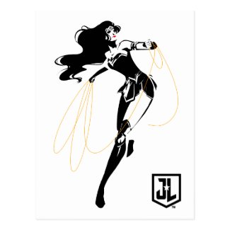 Justice League | Wonder Woman With Lasso Pop Art Postcard