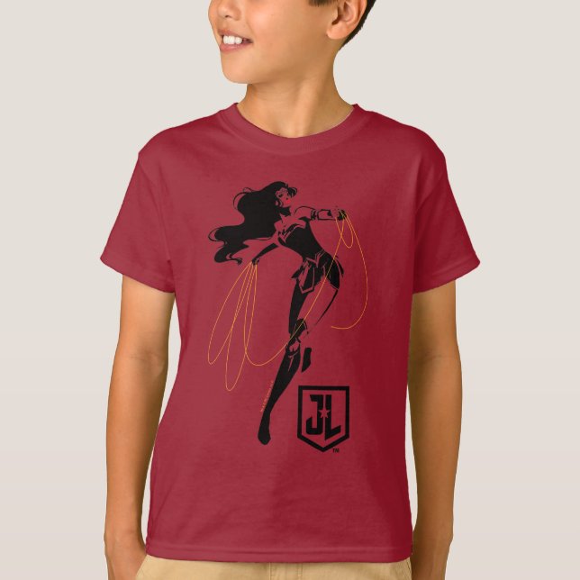 Justice League | Wonder Woman With Lasso Pop Art T-Shirt (Front)