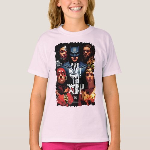 Justice League  You Cant Save The World Alone T_Shirt