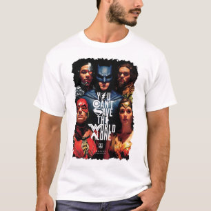 Justice League   You Can't Save The World Alone T-Shirt