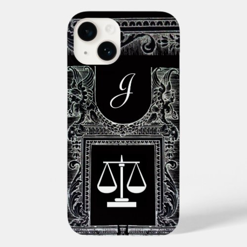 JUSTICE LEGAL OFFICEATTORNEY Monogram Black Case_Mate iPhone 14 Case