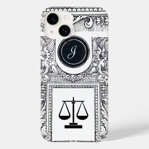 JUSTICE LEGAL OFFICEATTORNEY Monogram Black White Case_Mate iPhone 14 Case