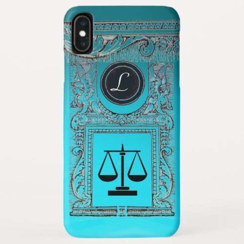 JUSTICE LEGAL OFFICE ATTORNEY Monogram blue iPhone XS Max Case