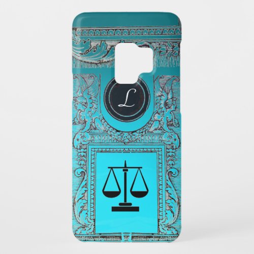 JUSTICE LEGAL OFFICE ATTORNEY Monogram blue Case_Mate Samsung Galaxy S9 Case