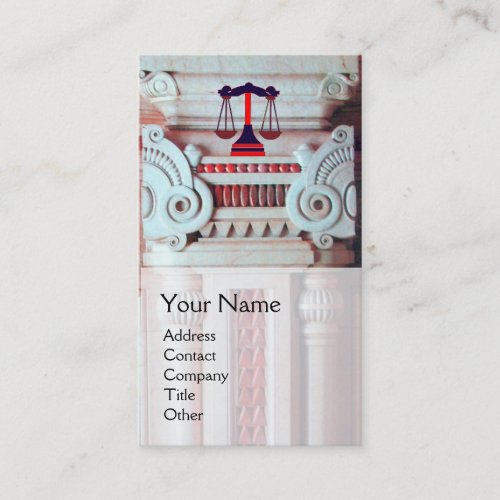 JUSTICE LEGAL OFFICEATTORNEY Monogram Business Card