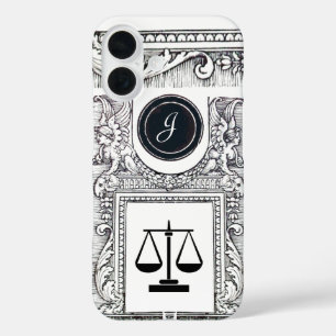 JUSTICE LEGAL OFFICE,ATTORNEY Monogram White iPhone 16 Case