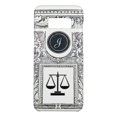 JUSTICE LEGAL OFFICEATTORNEY Monogram White Case_Mate Samsung Galaxy S8 Case