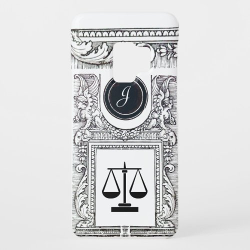 JUSTICE LEGAL OFFICEATTORNEY Monogram White Case_Mate Samsung Galaxy S9 Case