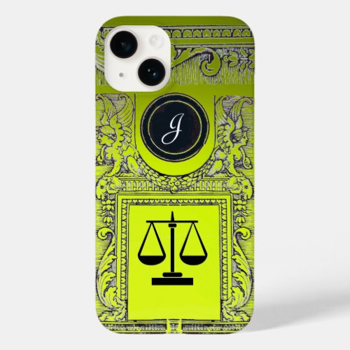 JUSTICE LEGAL OFFICE ATTORNEY Monogram Yellow Case_Mate iPhone 14 Case