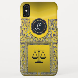 JUSTICE LEGAL OFFICE, ATTORNEY YELLOW Monogram iPhone XS Max Case
