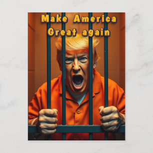 Justice MAGA Trump Support Kamala Walz Funny Humor Postcard