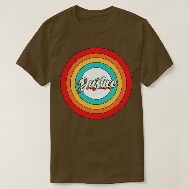 Justice Name Shirt Vintage Justice Circle (Design Front)