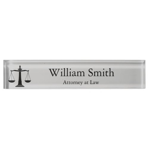 Justice of Scales Customizable Lawyer Nameplate