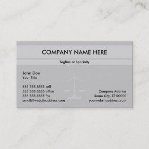 Justice Office Business Card
