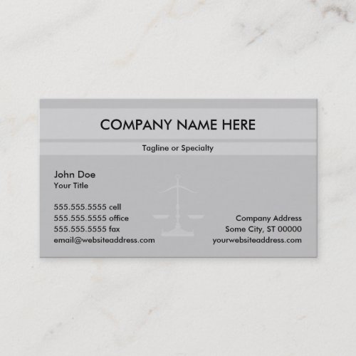 Justice Office Business Card