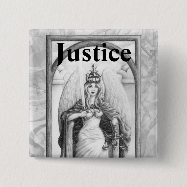 Justice Pinback Button (Front)