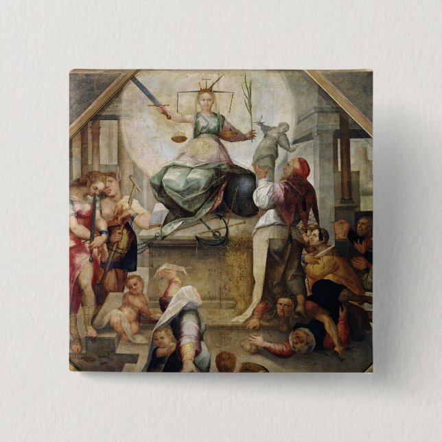 Justice Pinback Button (Front)