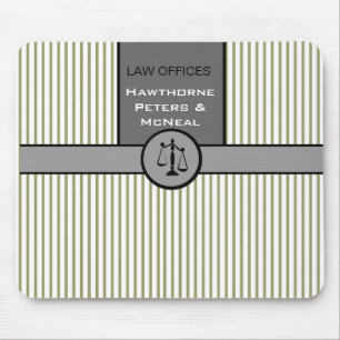 Justice Pinstripes Pattern Law Office Attorney Mouse Pad