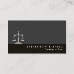 Justice Scale Attorney  at Law Business Card