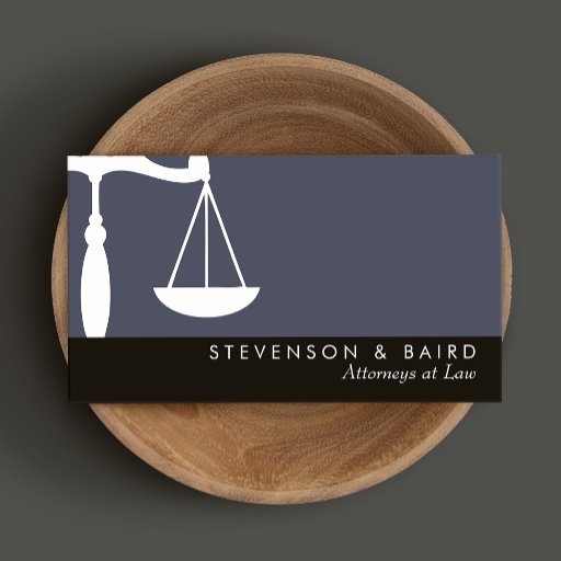 Customizable Justice Scale Attorney  at Law Business Card