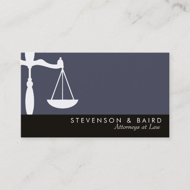 Justice Scale Attorney  at Law Groupon Business Card (Front)
