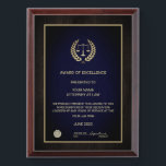 Justice Scale Award Plaque<br><div class="desc">The Justice Scale Award Plaque is fully customizable and can be used for lawyer,  or judge,  as a retirement recognition award,  award of excellence or for any other purposes. Designed by Norman Reutter</div>