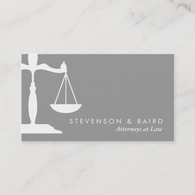 Justice Scale  Business Card (Front)
