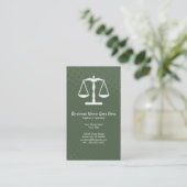 justice scale business card (Standing Front)