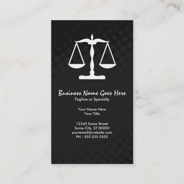 justice scale business card (Front)