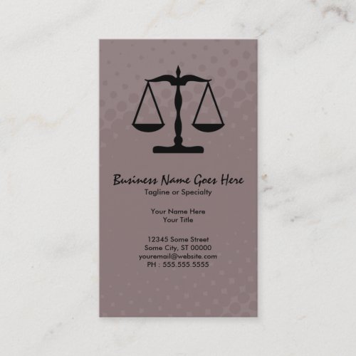 justice scale business card template