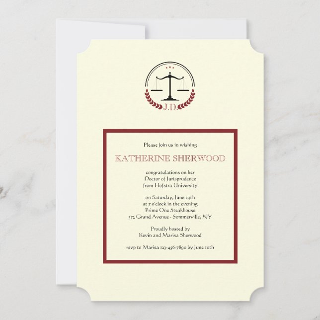 Justice Scale Invitation (Front)