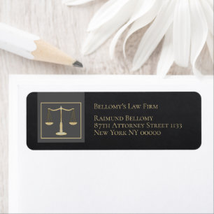 Justice Scale Return Address Labels