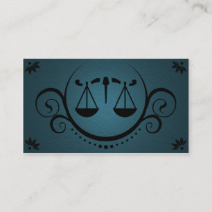 justice scale sophistications business card