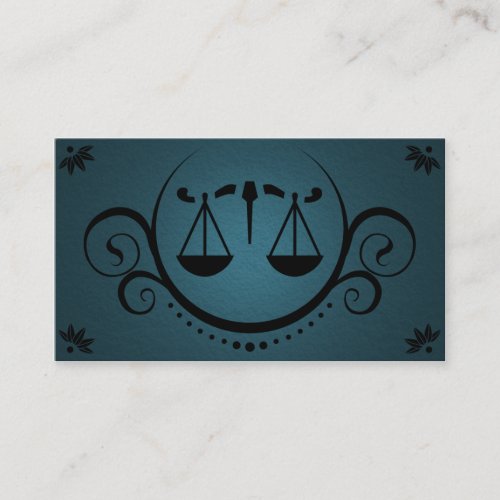 justice scale sophistications business card