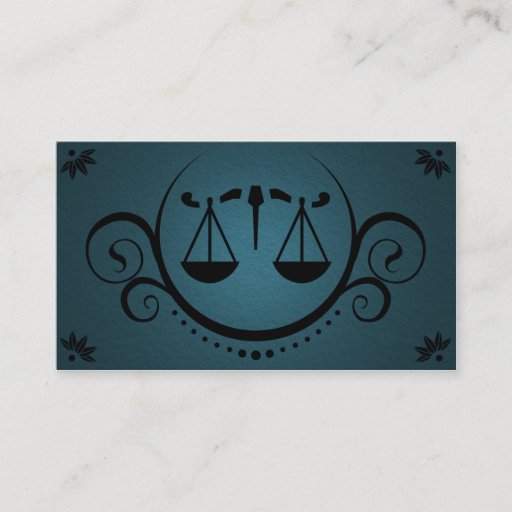 Customizable justice scale sophistications business card