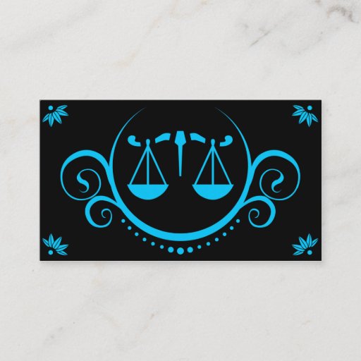 Customizable justice scale sophistications business card template