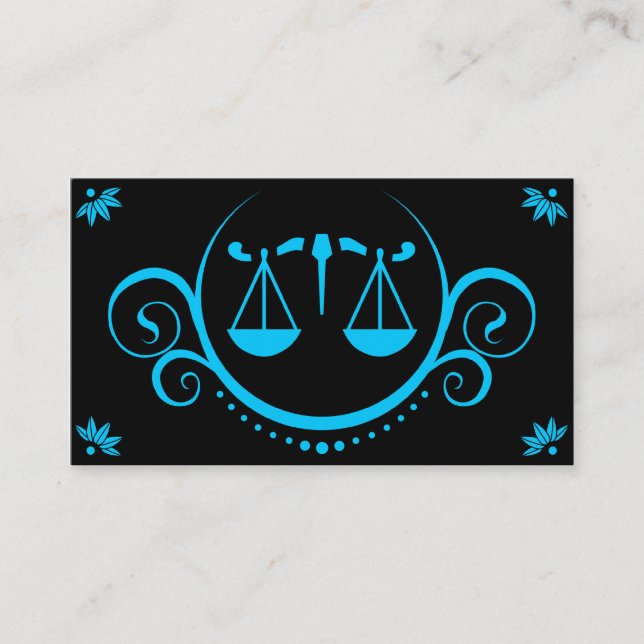 justice scale sophistications business card (Front)