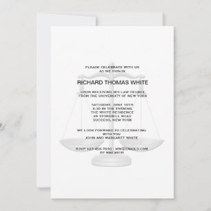 Justice Scale You Pick Background Color Invitation