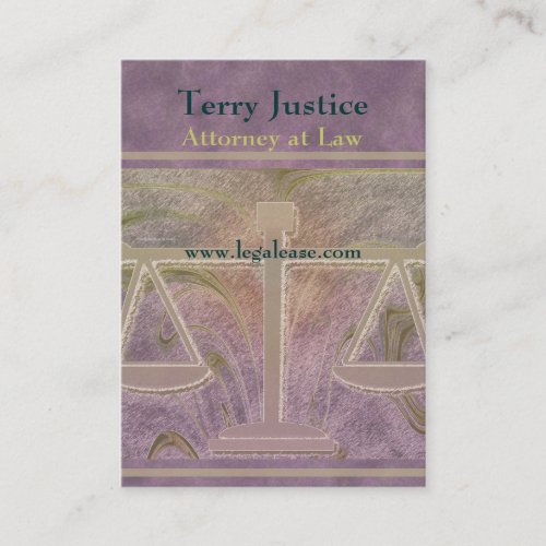 Justice Scales Attorney Business Card