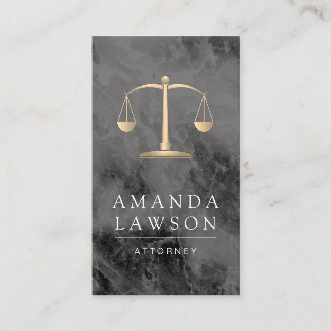 Justice Scales Black Marble Law Appointment Card Zazzle