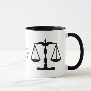 Justice Scales ~ Black Mug