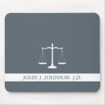 Justice Scales Custom Name Lawyer Slate Grey Mouse Pad