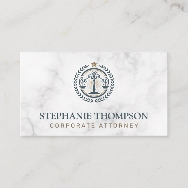 Justice Scales | Law Office Corporate Appointment Card (Front)