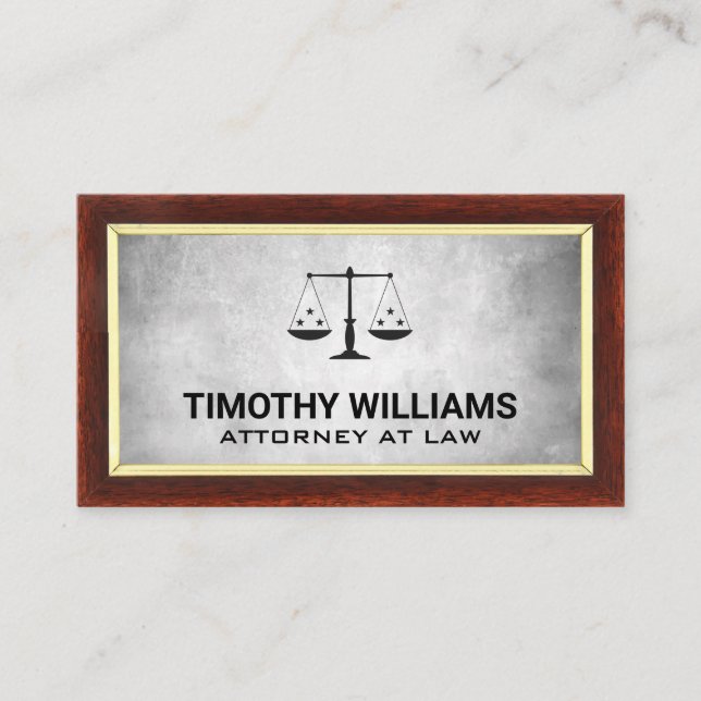 Justice Scales | Lawyer Business Card (Front)
