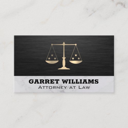 Justice Scales  Lawyer Sleek  Business Card