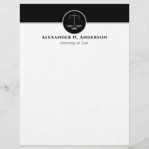 Justice Scales Letterhead