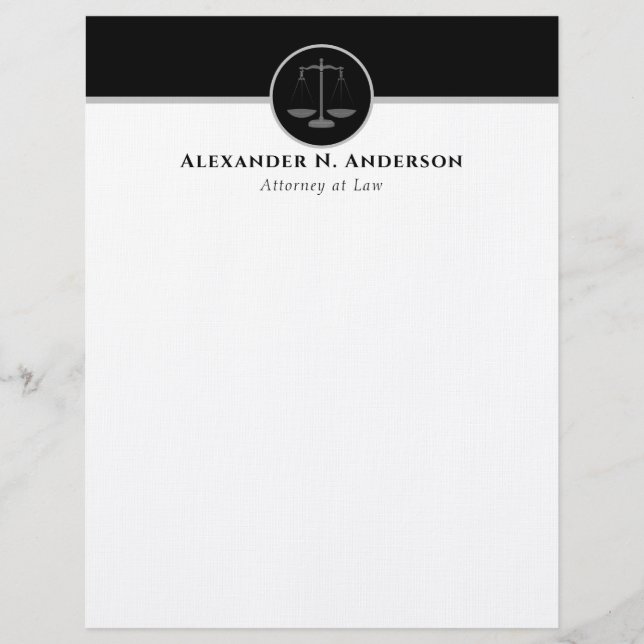 Justice Scales Letterhead (Front)